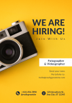 Job Vacancy Photographer and videographer (Flyer)